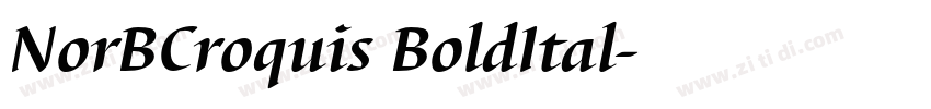NorBCroquis BoldItal字体转换